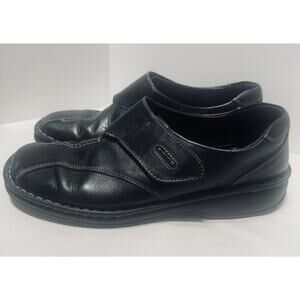 Josef Seibel Women’s Black Leather Comfort Shoes Size 9 EUR 40 Loafer Casual